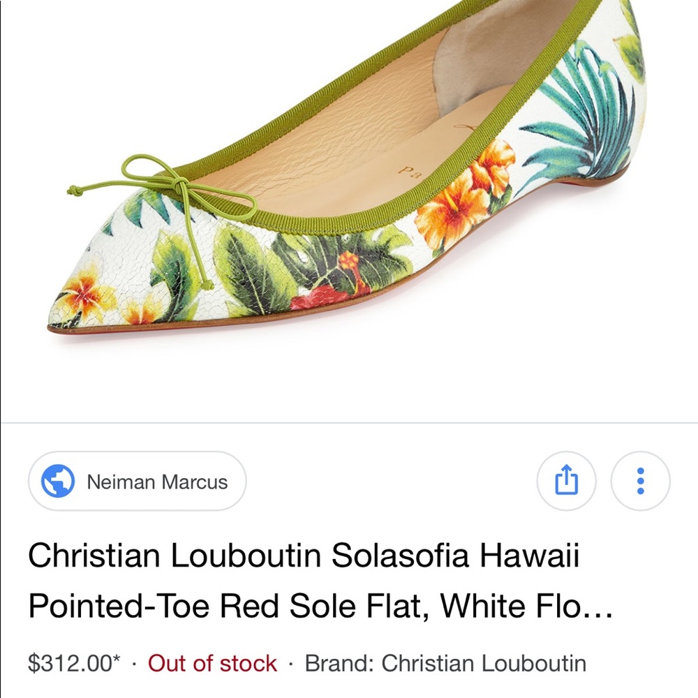 Christian Louboutin Solasofia Hawaii Flats Size 6